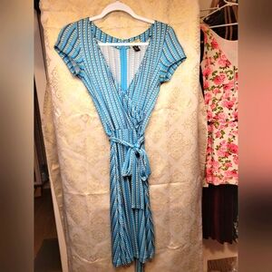 Satiny Blue Dress, 6